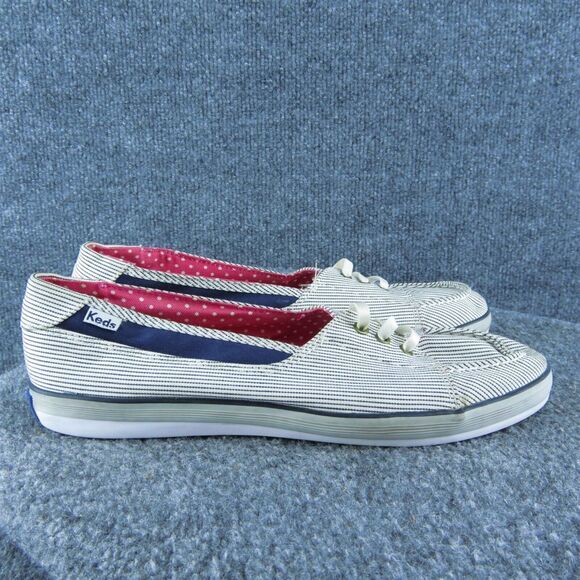 Keds Women Sneaker Shoes‎ Size 8.5 Medium White Fabric Slip On - Picture 4 of 10